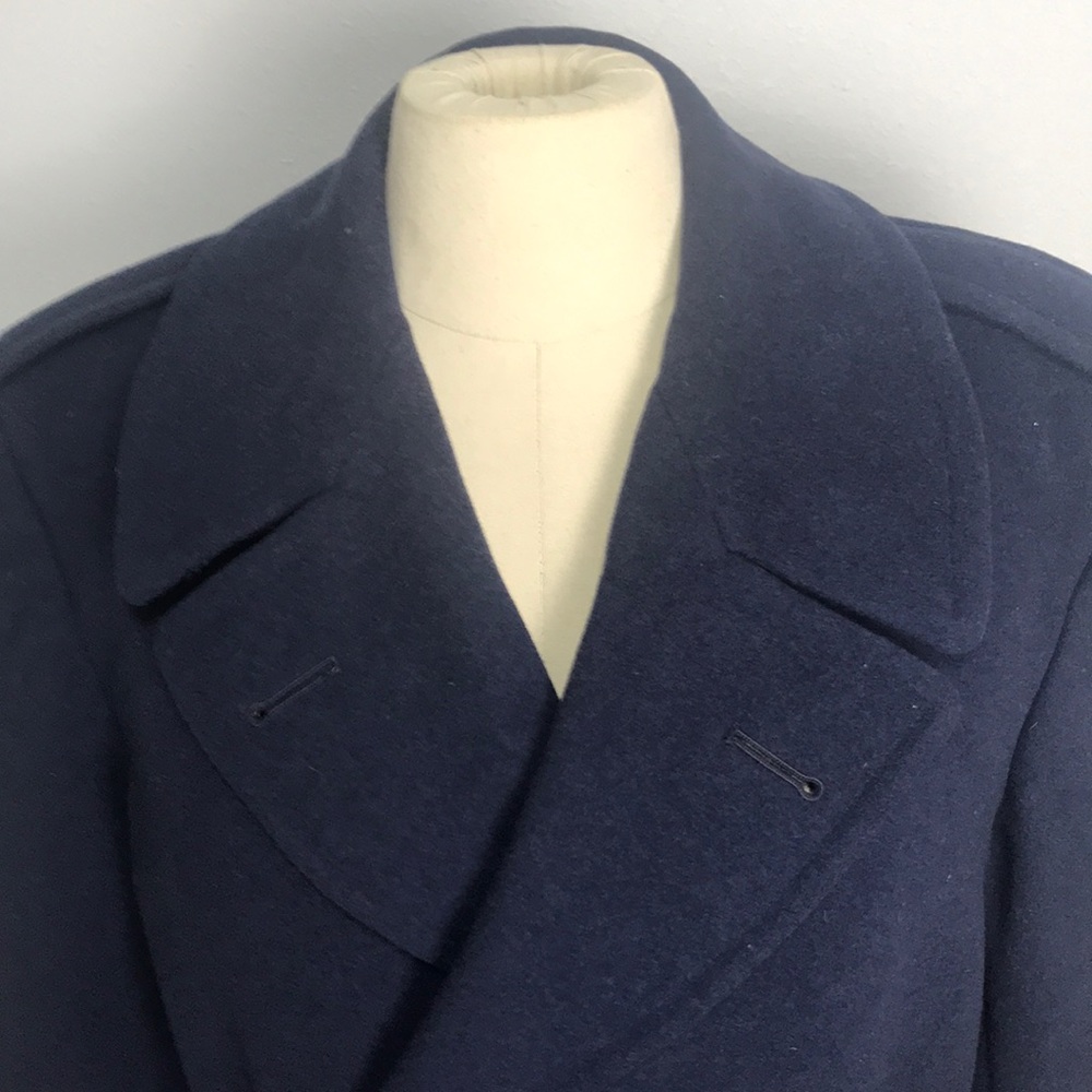 Vintage navy military heavy wool coat SM/MED costume cosplay steampunk surplus - Picture 5 of 16